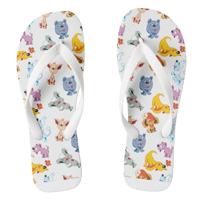 Rainbow dog flip flops (Footbed)