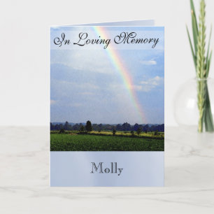 Rainbow Dog Memorial Photo Card
