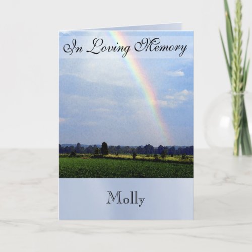 Rainbow Dog Memorial Photo Card