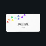 Rainbow Dog Paw  Label<br><div class="desc">Create a memorable branded pet business sticker to show your customers how much you appreciate their business.</div>