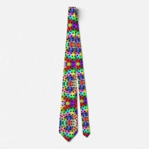 Rainbow dog paw prints Tie