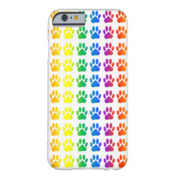 Rainbow Dog Pawprint Barely There iPhone 6 Case