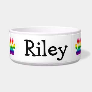 Rainbow Dog Paws Bowl