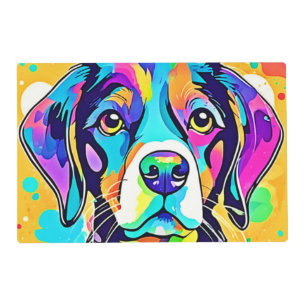 Rainbow Dog Portrait Design Placemat