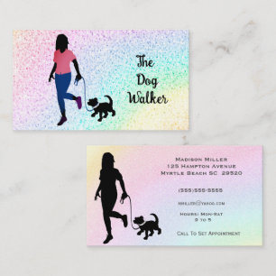 Rainbow Dog Walker/ Pet Sitter Business Card