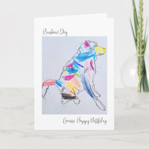 Rainbow Dog's Birthday Card