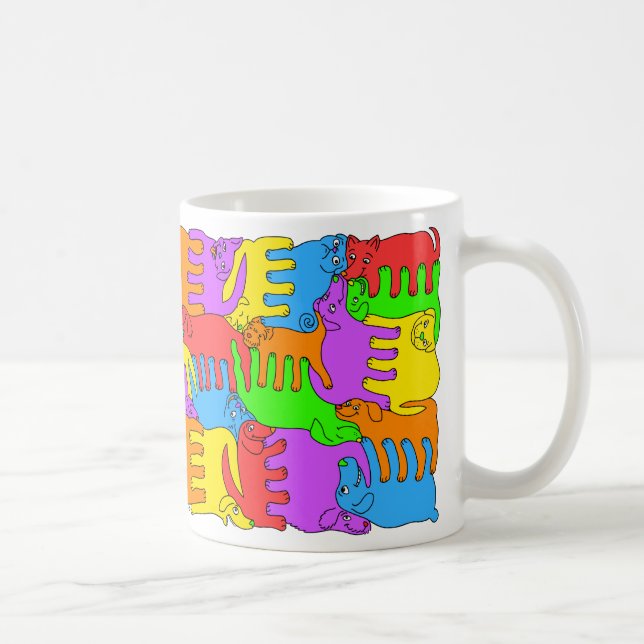Rainbow Dogs Coffee Mug (Right)