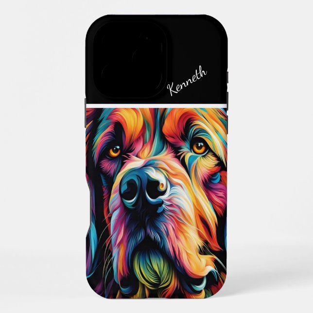 Rainbow Dog's Gaze Iphone Case (Back)