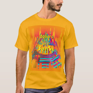 Rainbow Dollar$ And $en$e Mens Gold Fun T-Shirt