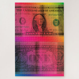 Rainbow dollar jigsaw puzzle