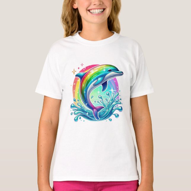 rainbow dolphin T-Shirt (Front)