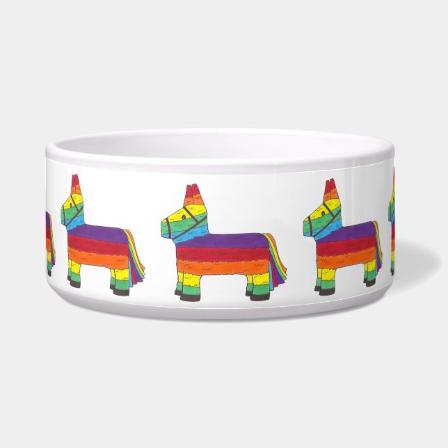 Rainbow Donkey Piñata Birthday Party Fiesta Pride Bowl (Front)