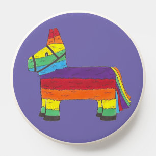 Rainbow Donkey Piñata Birthday Party Fiesta Pride PopSocket