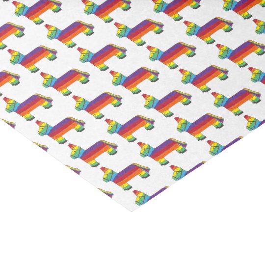 rainbow donkey piñata birthday party fiesta pride tissue paper