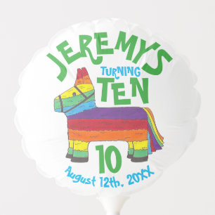 Rainbow Donkey Piñata Cinco De Mayo Birthday Party Balloon