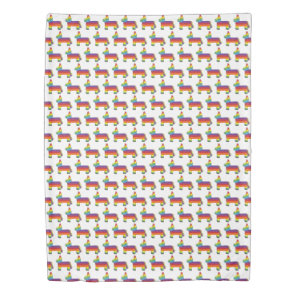 Rainbow Donkey Piñata Cinco De Mayo Party Animal Duvet Cover
