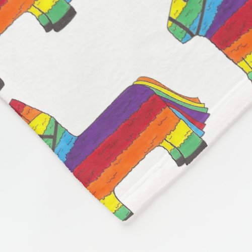 Rainbow Donkey Piata Cinco de Mayo Pride Fiesta Fleece Blanket