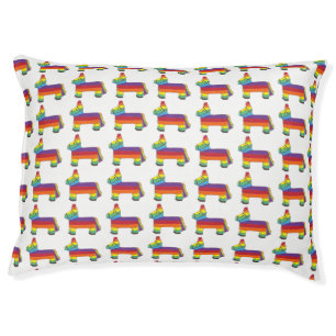 Rainbow Donkey Piñata Cinco de Mayo Pride Fiesta Pet Bed