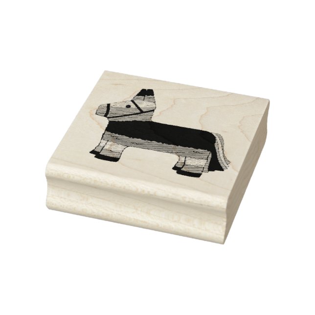 Rainbow Donkey Pinata Fiesta Party Cinco de Mayo Rubber Stamp (Stamp)