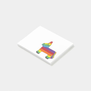 Rainbow Donkey Piñata Party Favor Fiesta Celebrate Post-it Notes