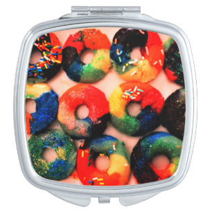 Rainbow Donuts Compact Mirror