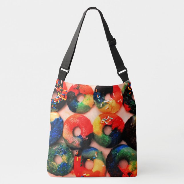 Rainbow Donuts Crossbody Bag (Front)