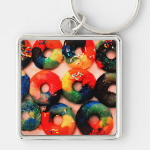 Rainbow Donuts Keychain