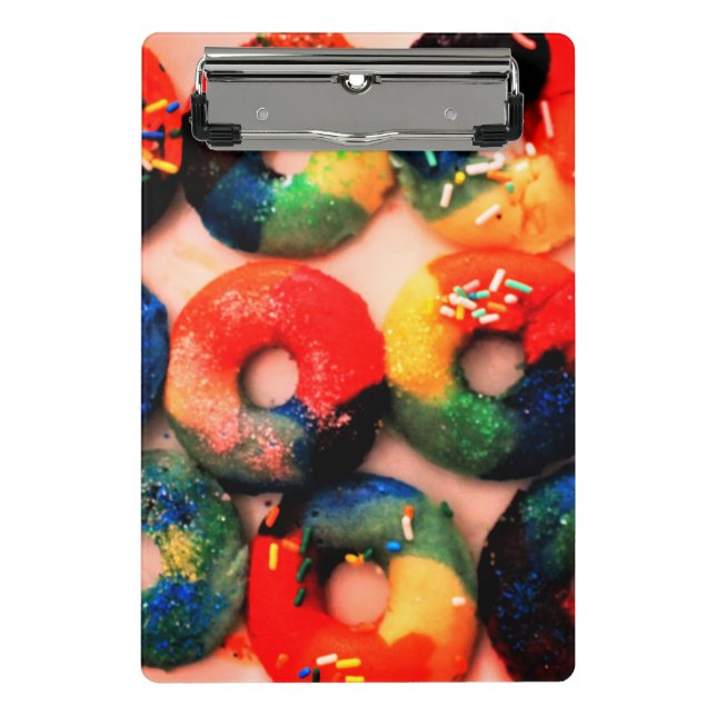 Rainbow Donuts   Mini Clipboard (Front)