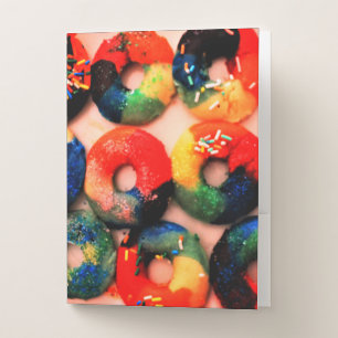 Rainbow Donuts Pocket Folder