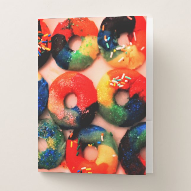 Rainbow Donuts Pocket Folder (Front)