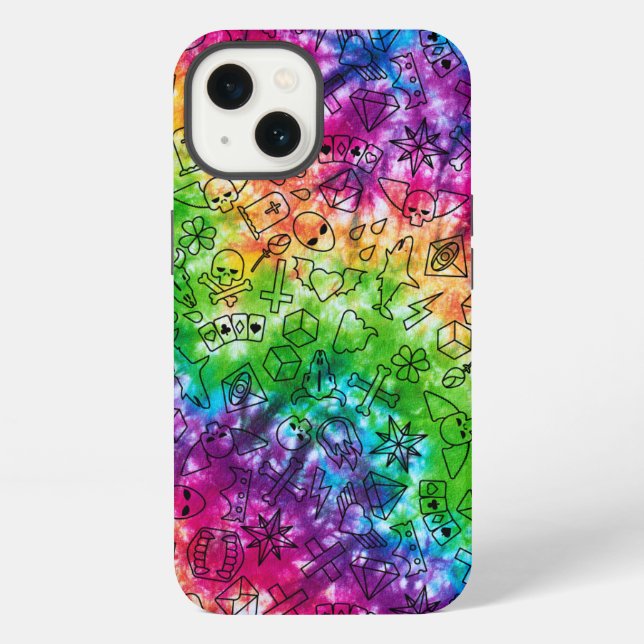 Rainbow Doodle Iphone Case (Back)