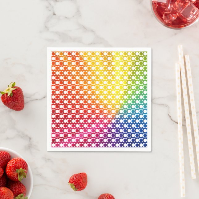 Rainbow Dot Napkins (Insitu)