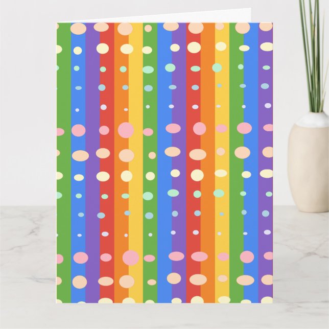 RAINBOW DOT SRIPES CARD (Front)