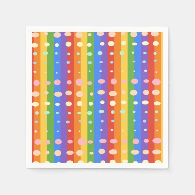 RAINBOW DOT SRIPES NAPKINS (Front)