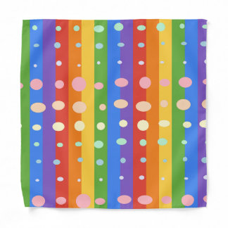 RAINBOW DOT STRIPES BANDANA
