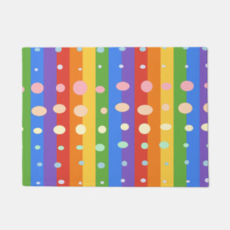 RAINBOW DOT STRIPES DOORMAT