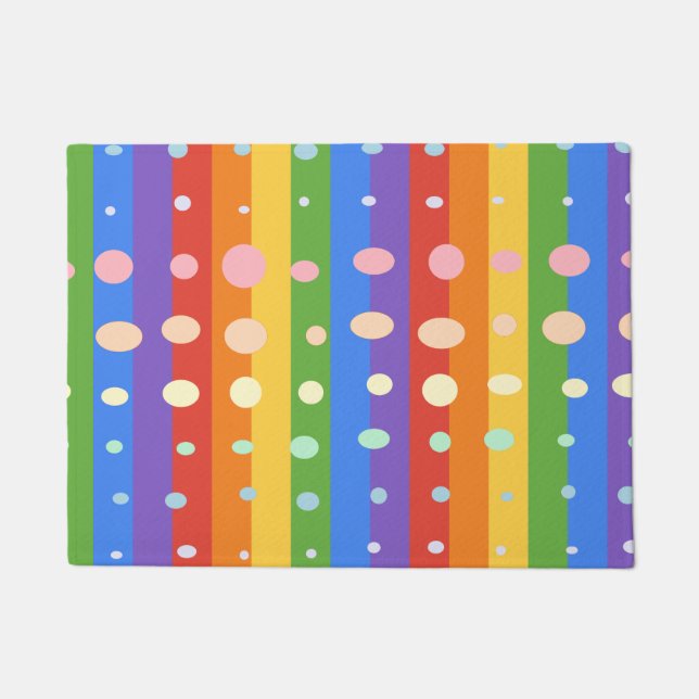 RAINBOW DOT STRIPES DOORMAT (Front)