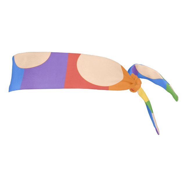 RAINBOW DOT STRIPES TIE HEADBAND (Rotate 90)