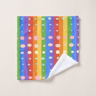 RAINBOW DOT STRIPES WASH CLOTH