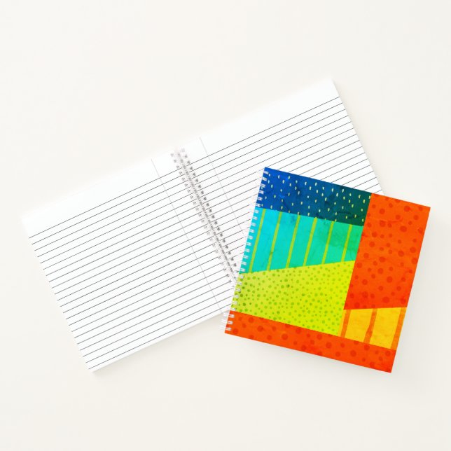 Rainbow Dots And Lines Notebook (Inside)