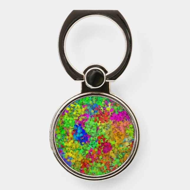Rainbow Dots Phone Ring Stand (Front)