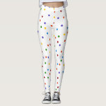 Rainbow Dots Polka Dot Confetti White Leggings<br><div class="desc">Lots of fun colorful,  rainbow dots on these leggings.</div>