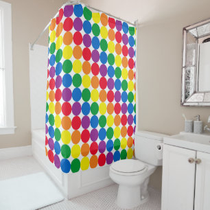Rainbow Dots Shower Curtain