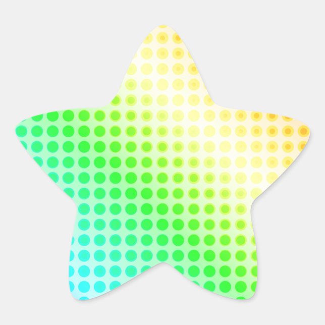 Rainbow Dots Star Sticker (Front)