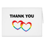 Rainbow Hearts Thank You Note Cards | Zazzle