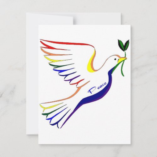 Rainbow Dove Custom Invite