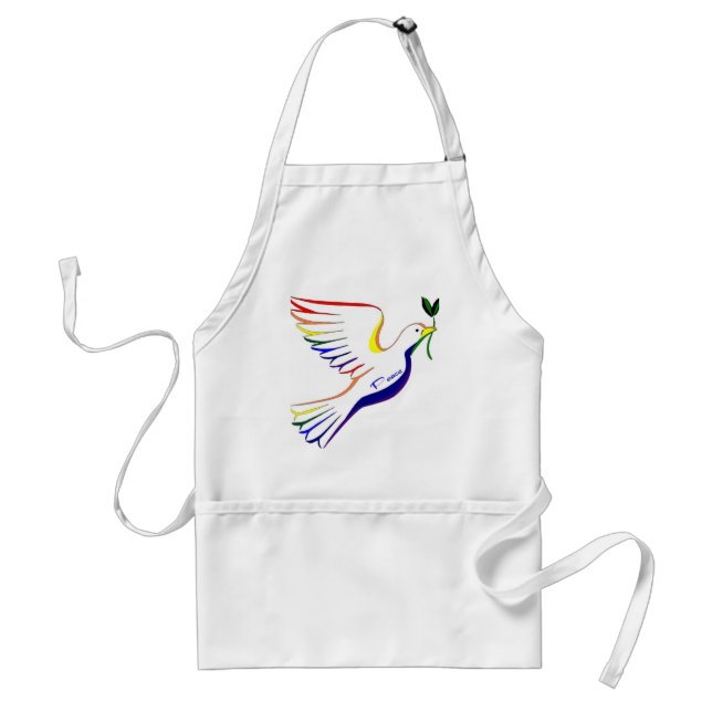 Rainbow Dove Adult Apron (Front)
