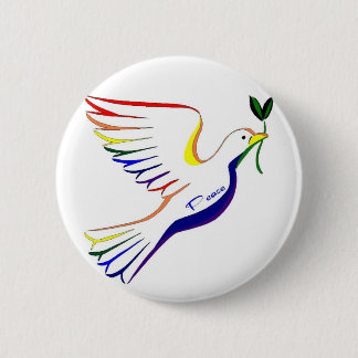 Rainbow Dove Button