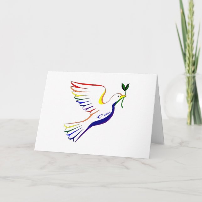 Rainbow Dove Card (Front)