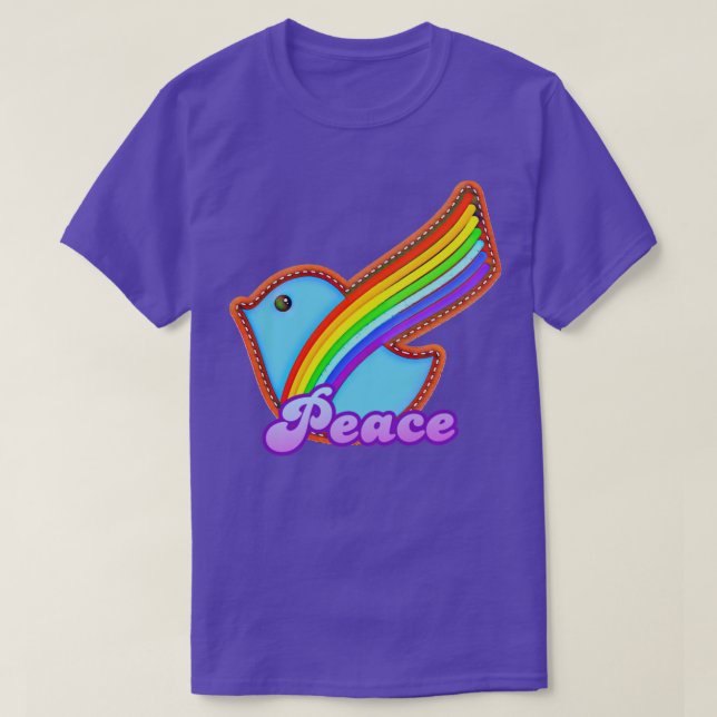 Rainbow Dove of Peace T-Shirt (Design Front)